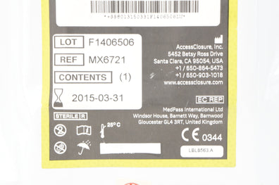 AccessClosure MX6721 Mynxgrip Vascular Closure Device 6F/7F (x)